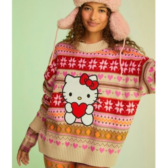 FOREVER 21 *NWT* Hello Kitty fair isle knit SET - Picture 2 of 13